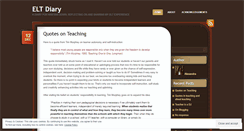 Desktop Screenshot of eltdiary.wordpress.com