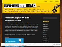 Tablet Screenshot of gamesordeath.wordpress.com