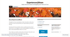 Desktop Screenshot of experiences2share.wordpress.com
