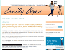 Tablet Screenshot of emilyelzer.wordpress.com
