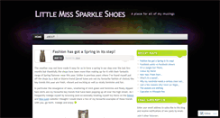 Desktop Screenshot of littlemisssparkleshoes.wordpress.com
