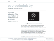 Tablet Screenshot of evolvedministry.wordpress.com