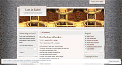 Desktop Screenshot of lostinbabel.wordpress.com