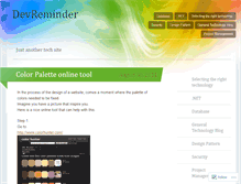Tablet Screenshot of devreminder.wordpress.com