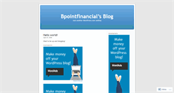 Desktop Screenshot of bpointfinancial.wordpress.com