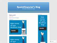 Tablet Screenshot of bpointfinancial.wordpress.com