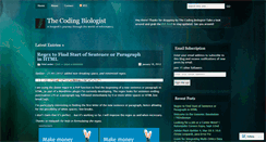 Desktop Screenshot of codingbiologist.wordpress.com
