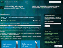 Tablet Screenshot of codingbiologist.wordpress.com