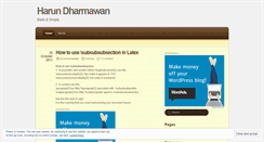 Desktop Screenshot of harundharmawan.wordpress.com