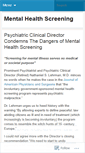 Mobile Screenshot of mentalhealthscreening.wordpress.com