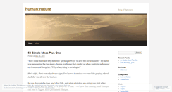 Desktop Screenshot of humanlynature.wordpress.com