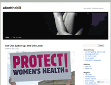 Tablet Screenshot of abortthebill.wordpress.com