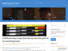 Tablet Screenshot of nearingfourzero.wordpress.com