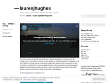 Tablet Screenshot of laurenjhughes.wordpress.com