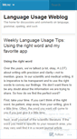 Mobile Screenshot of languagetips.wordpress.com
