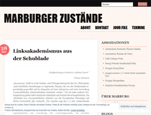 Tablet Screenshot of marburgerzustaende.wordpress.com