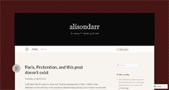 Desktop Screenshot of alisondarr.wordpress.com