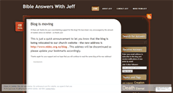 Desktop Screenshot of jeffsbibleanswers.wordpress.com