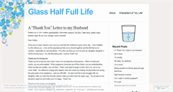 Desktop Screenshot of glasshalffulllife.wordpress.com
