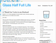 Tablet Screenshot of glasshalffulllife.wordpress.com