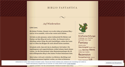 Desktop Screenshot of bibliofantastica.wordpress.com