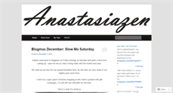 Desktop Screenshot of anastasiazen.wordpress.com