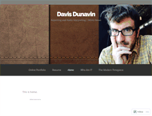 Tablet Screenshot of davisdunavin.wordpress.com