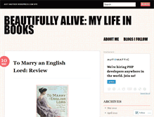 Tablet Screenshot of beautifullyalivebooks.wordpress.com