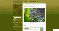 Desktop Screenshot of animalsinthehaus.wordpress.com