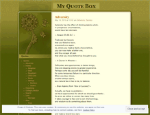 Tablet Screenshot of myquotebox.wordpress.com