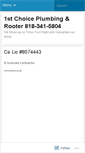 Mobile Screenshot of 1stchoiceplumber.wordpress.com