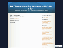 Tablet Screenshot of 1stchoiceplumber.wordpress.com