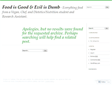 Tablet Screenshot of foodisgoodevilisdumb.wordpress.com