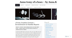 Desktop Screenshot of annatomyofahoax.wordpress.com