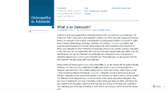 Desktop Screenshot of adelaideosteopathy.wordpress.com