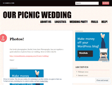 Tablet Screenshot of picnicwedding.wordpress.com