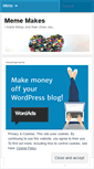 Mobile Screenshot of mememakes.wordpress.com