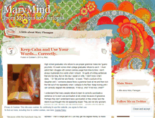 Tablet Screenshot of marymind.wordpress.com