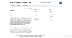 Desktop Screenshot of littlebirdofmine.wordpress.com