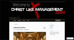 Desktop Screenshot of christlikemanagment.wordpress.com