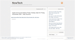 Desktop Screenshot of nowtechnology.wordpress.com