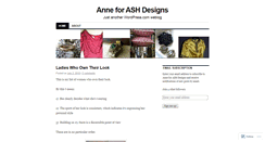 Desktop Screenshot of anneshislerhughes.wordpress.com