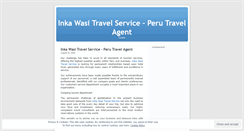 Desktop Screenshot of inkawasitravel.wordpress.com