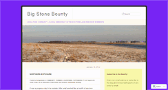 Desktop Screenshot of bigstonebounty.wordpress.com
