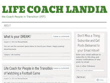 Tablet Screenshot of lifecoachlandia.wordpress.com