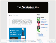Tablet Screenshot of mymoratorium.wordpress.com