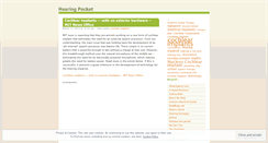 Desktop Screenshot of hearingpocket.wordpress.com