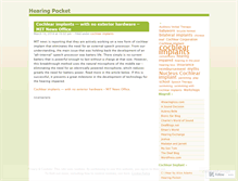 Tablet Screenshot of hearingpocket.wordpress.com