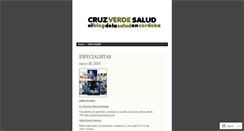 Desktop Screenshot of cruzverdesalud.wordpress.com