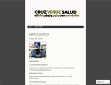 Tablet Screenshot of cruzverdesalud.wordpress.com